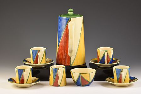 Clarice Cliff ORIGINAL BIZARRE COFFEE SET C.1929